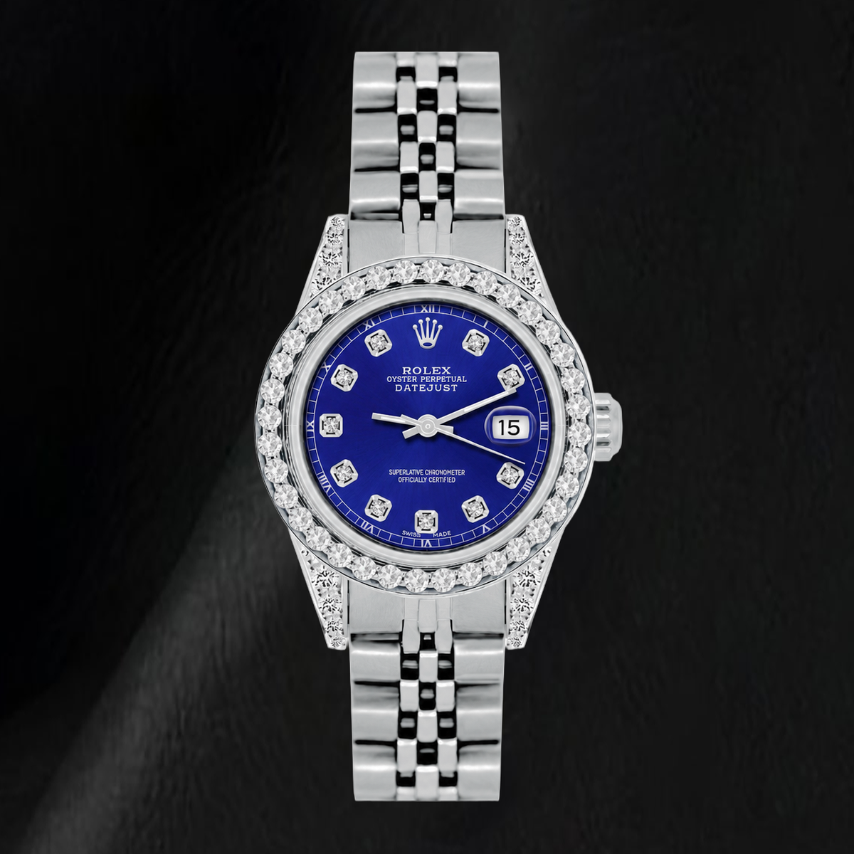 Rolex Datejust 6916 26mm Blue Diamond Dial Stainless Steel Jubilee Bracelet Watch