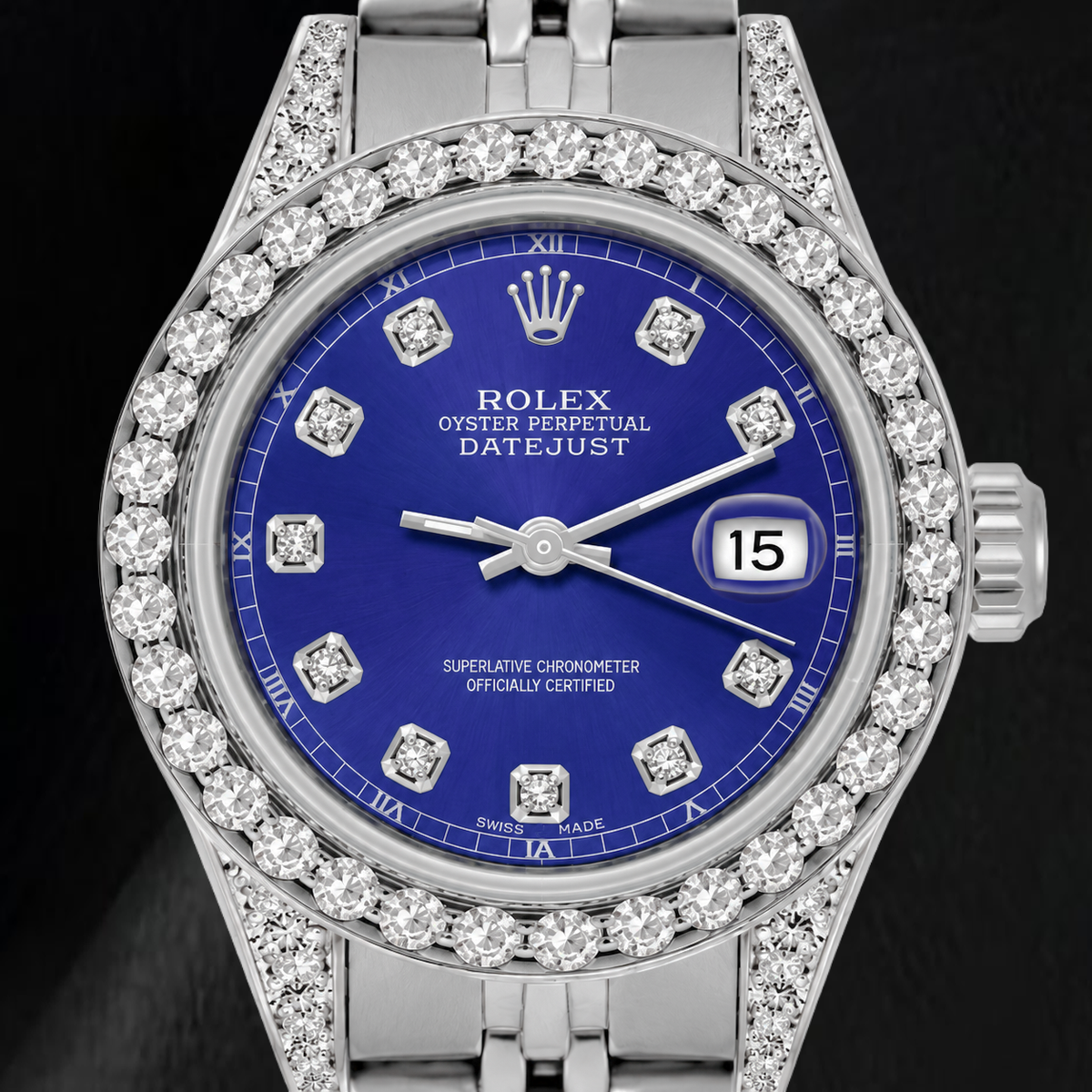 Rolex Datejust 6916 26mm Blue Diamond Dial Stainless Steel Jubilee Bracelet Watch