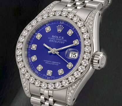 Rolex Datejust 6916 26mm Blue Diamond Dial Stainless Steel Jubilee Bracelet Watch