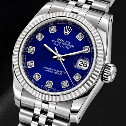 Rolex Datejust 6916 26mm Blue Diamond Dial Stainless Steel Watch
