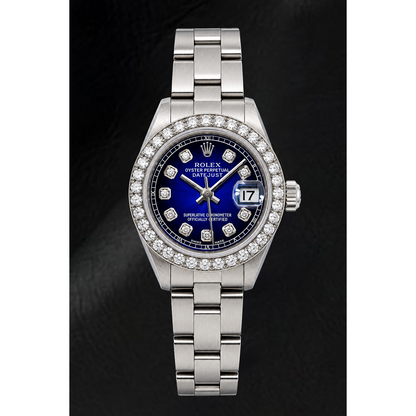 Rolex Datejust 6916 26mm Blue Diamond Dial Stainless Steel Watch