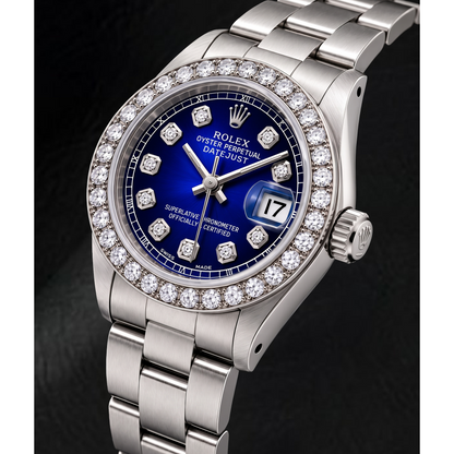 Rolex Datejust 6916 26mm Blue Diamond Dial Stainless Steel Watch