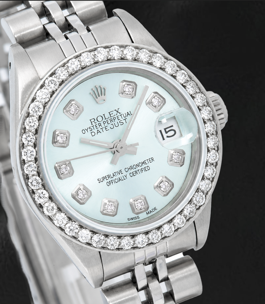 Rolex Datejust 6916 26mm Blue Diamond Dial Stainless Steel Watch