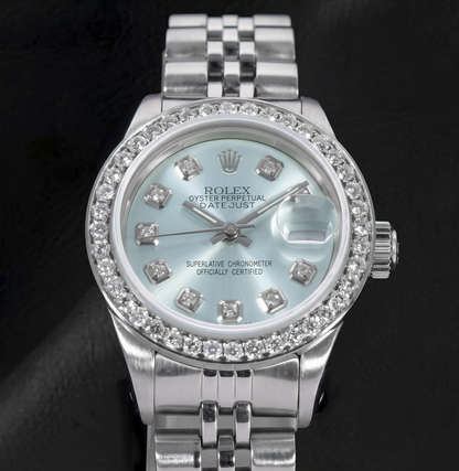 Rolex Datejust 6916 26mm Blue Diamond Dial Stainless Steel Watch