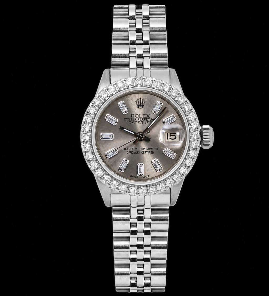Rolex Datejust 6916 26mm Gray Diamond Dial Stainless Steel Watch