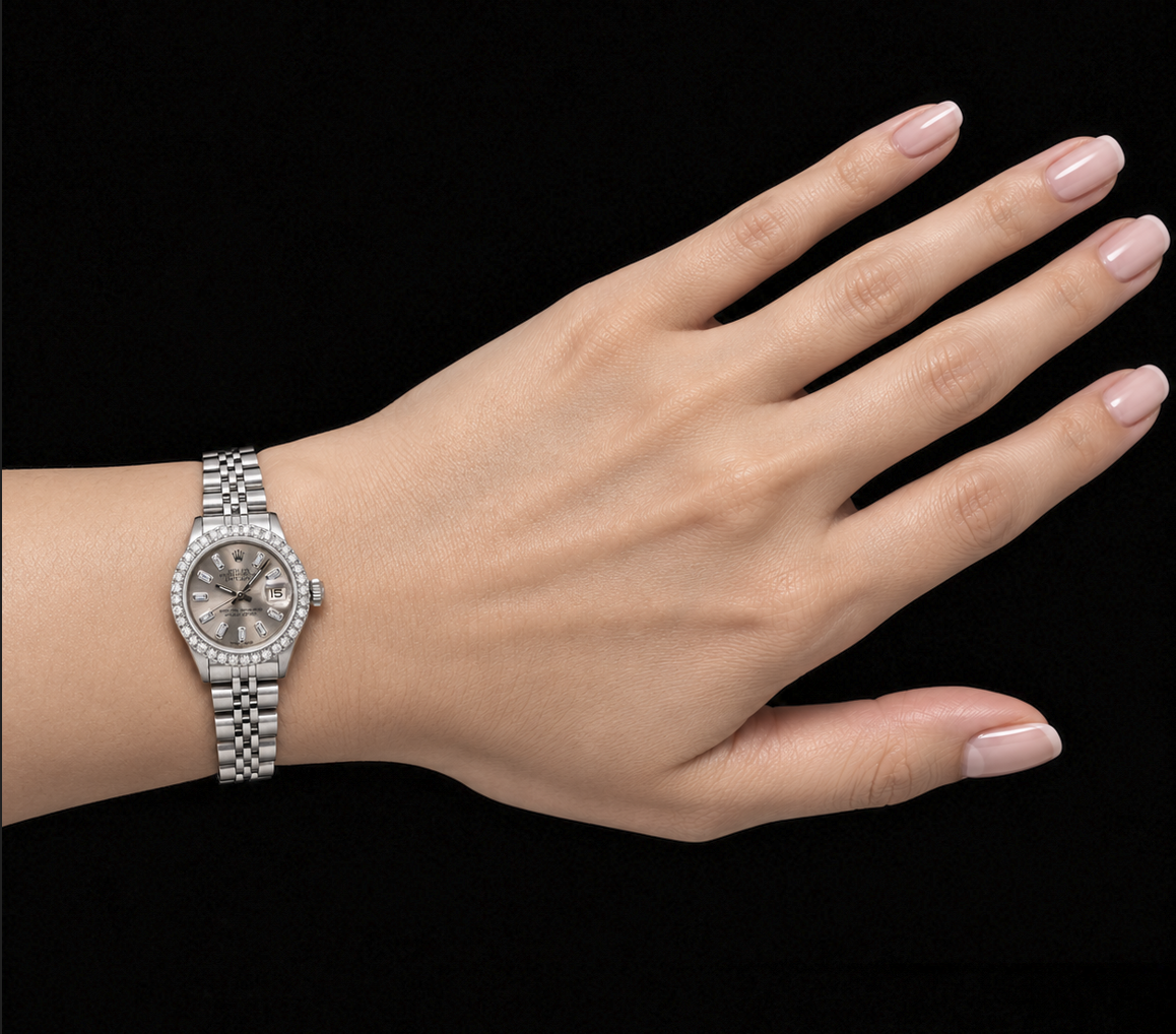 Rolex Datejust 6916 26mm Gray Diamond Dial Stainless Steel Watch