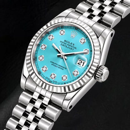 Rolex Datejust 6916 26mm Ice Blue Diamond Dial Stainless Steel Watch