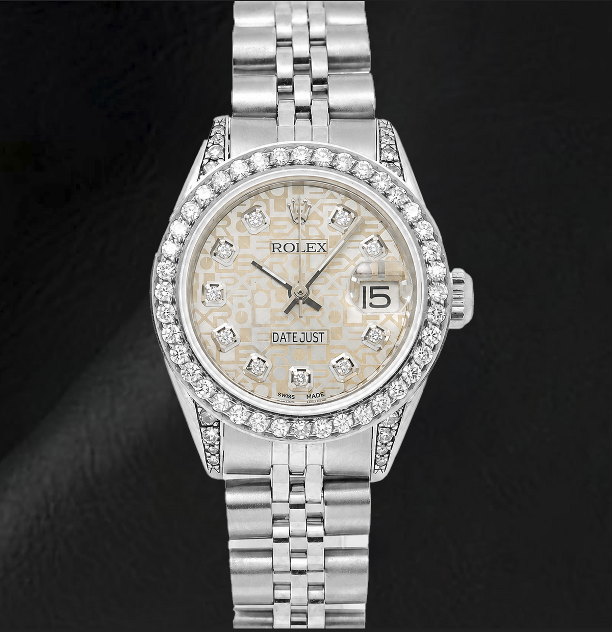 Rolex Datejust 6916 26mm Ivory Jubilee Diamond Dial Stainless Steel Watch