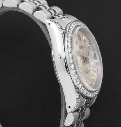 Rolex Datejust 6916 26mm Ivory Jubilee Diamond Dial Stainless Steel Watch