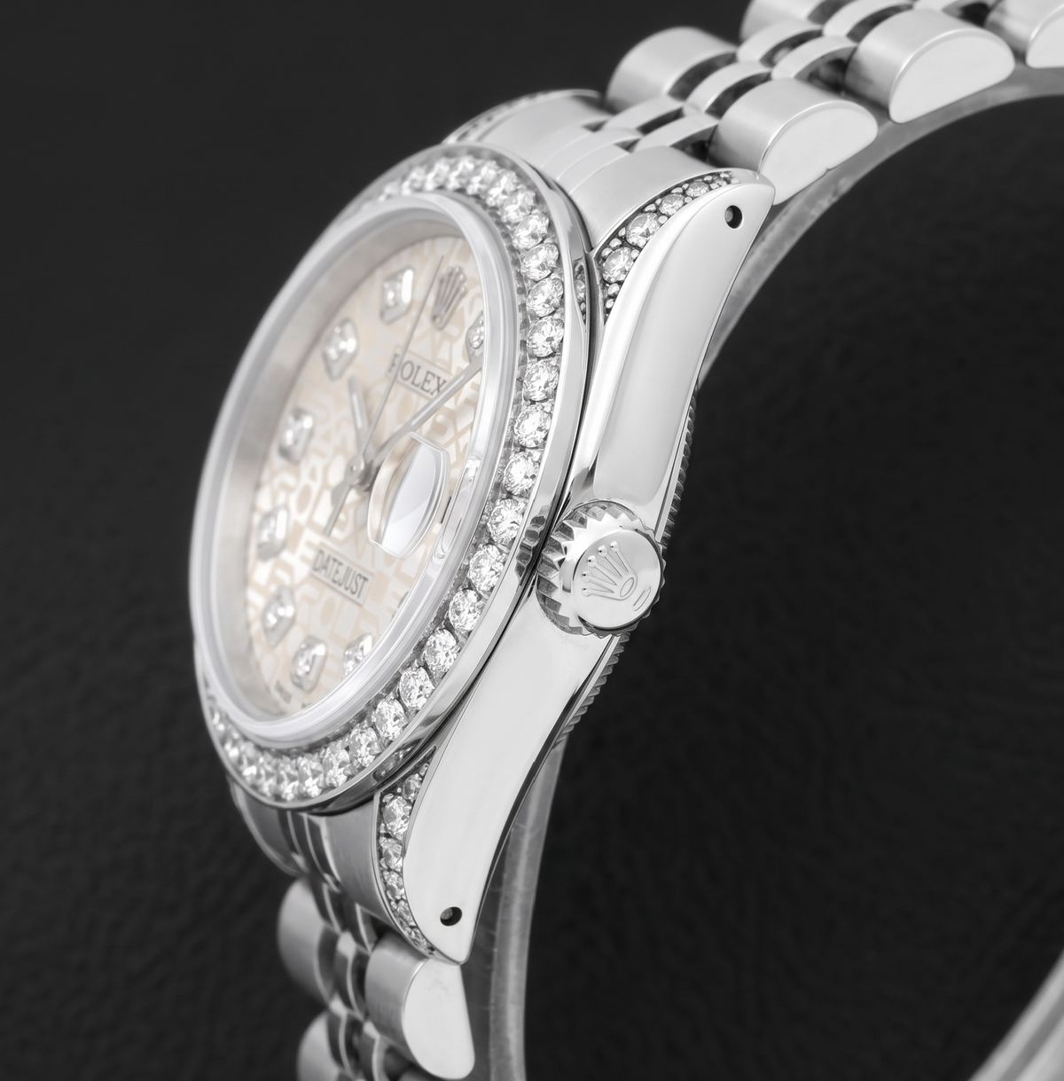 Rolex Datejust 6916 26mm Ivory Jubilee Diamond Dial Stainless Steel Watch