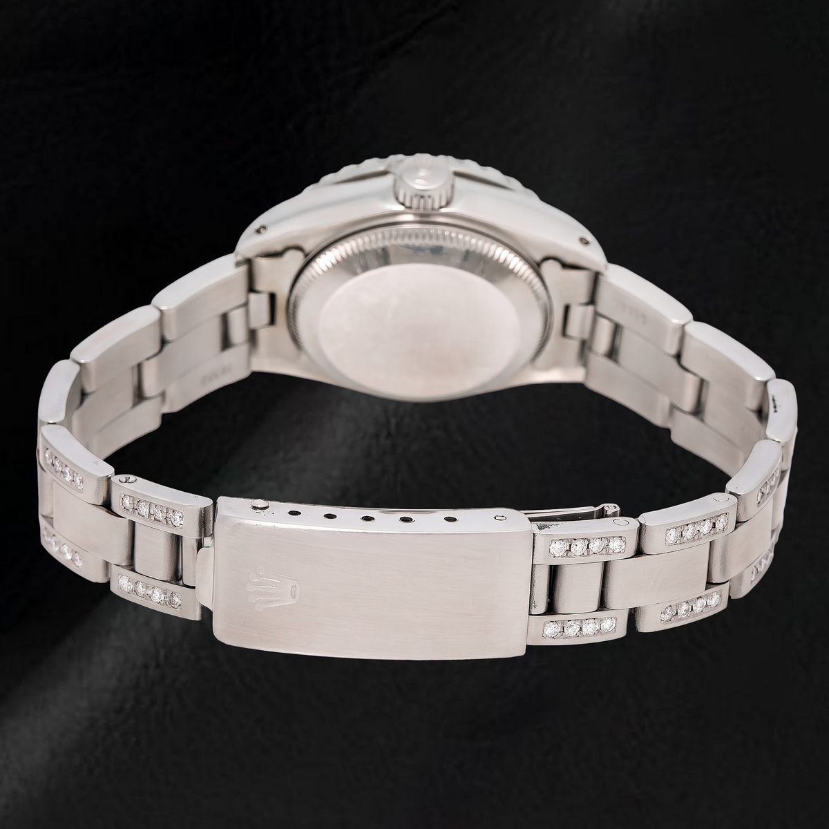 Rolex Datejust  6916 26mm Pink Mother of Pearl Diamond Dial Stainless Steel Semi Diamond Oyster Bracelet Watch
