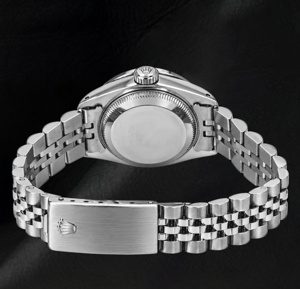 Rolex Datejust 6916 26mm Red Diamond Dial Diamond Bezel Stainless Steel Watch