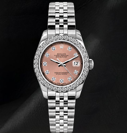 Rolex Datejust 6916 26mm Salmon Diamond Dial Stainless Steel Watch