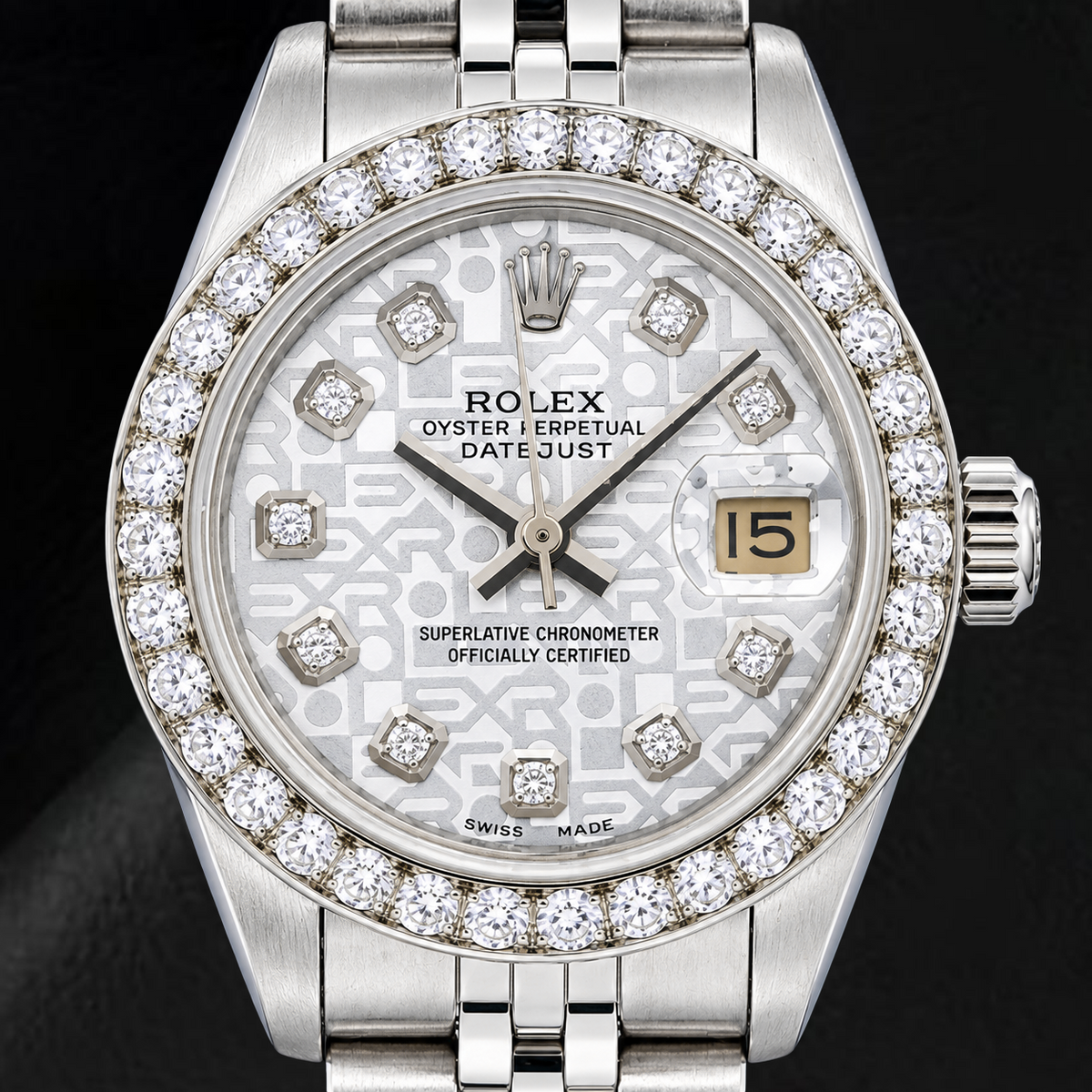 Rolex Datejust 6916 26mm Silver Jubilee Diamond Dial Stainless Steel Watch