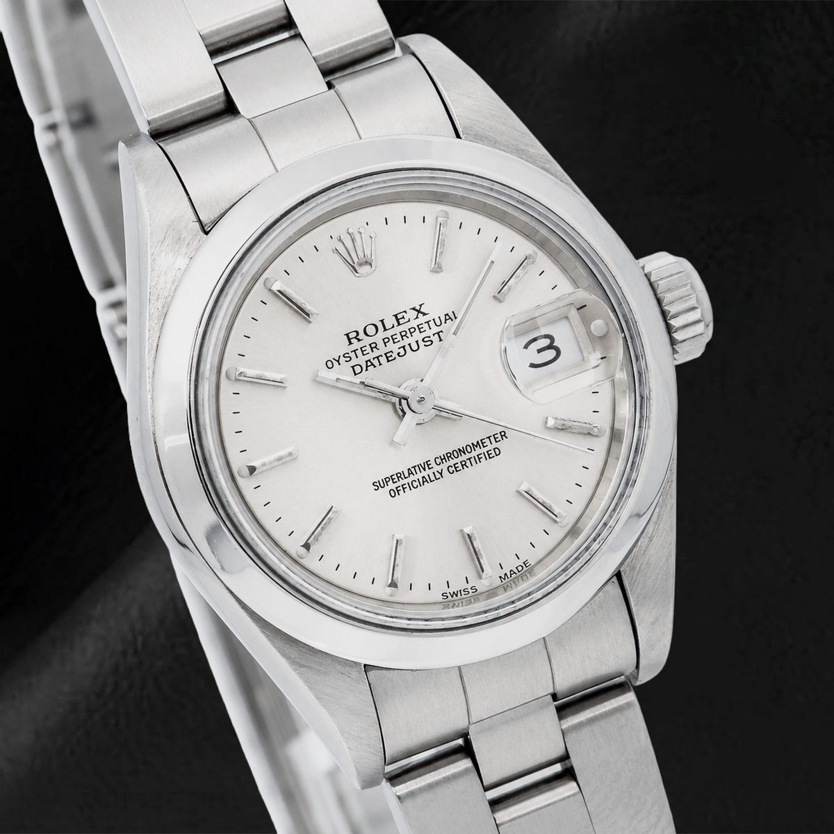 Rolex Datejust 6916 26mm Silver Stick Dial Stainless Steel Oyster Bracelet Watch