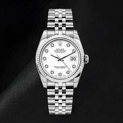 Rolex Datejust 6916 26mm White Diamond Dial Stainless Steel Watch