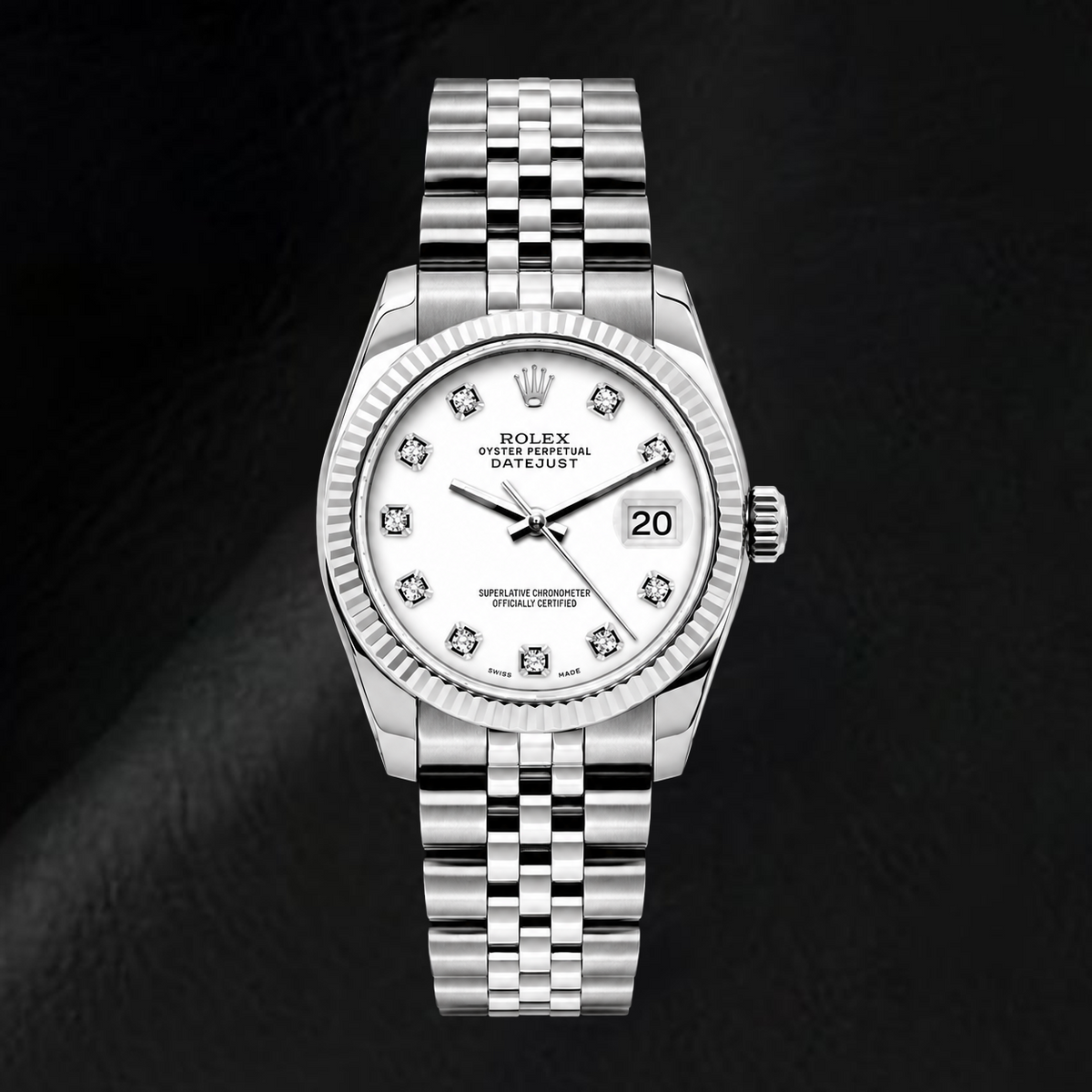 Rolex Datejust 6916 26mm White Diamond Dial Stainless Steel Watch