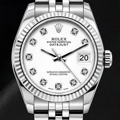 Rolex Datejust 6916 26mm White Diamond Dial Stainless Steel Watch
