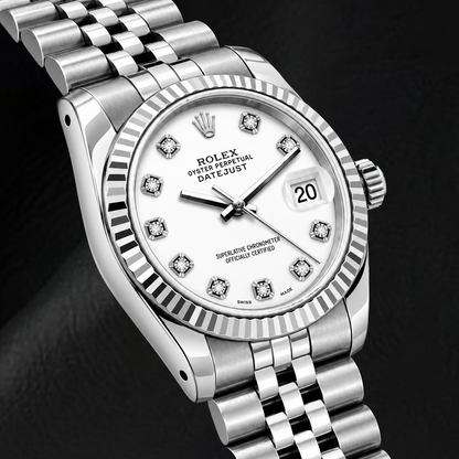 Rolex Datejust 6916 26mm White Diamond Dial Stainless Steel Watch
