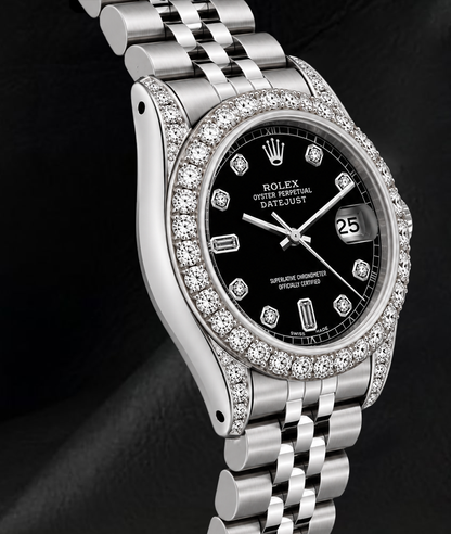 Rolex Datejust 6916 Black Diamond Dial 26mm Stainless Steel Watch