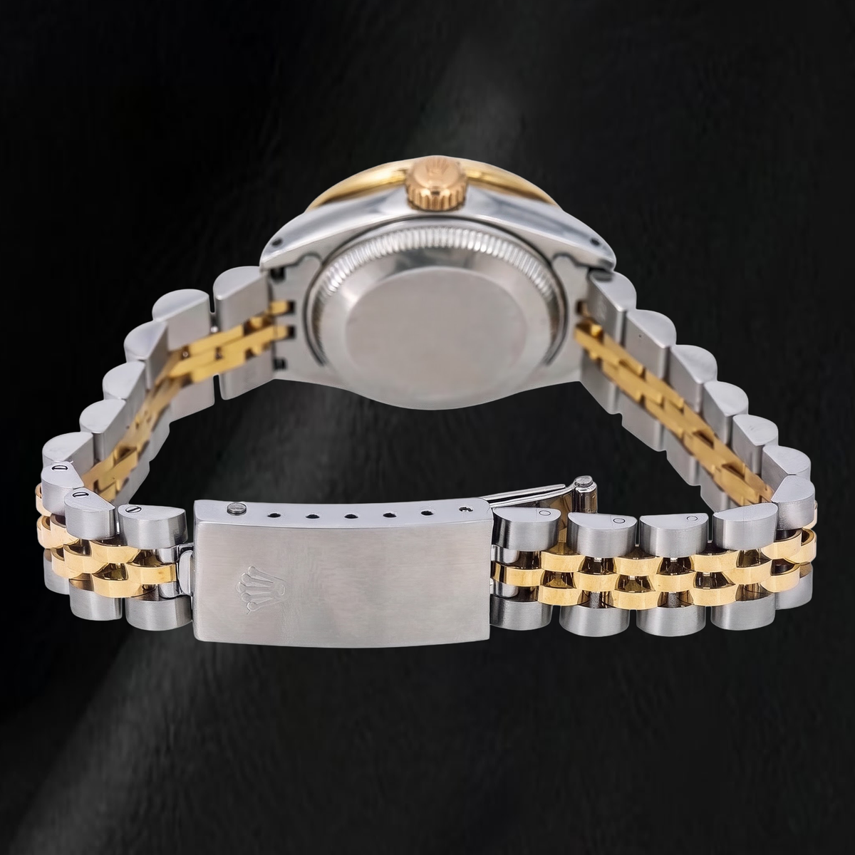 Rolex Datejust 69173 26mm Paved Diamond Roman Dial Two Tone Jubilee Bracelet Watch