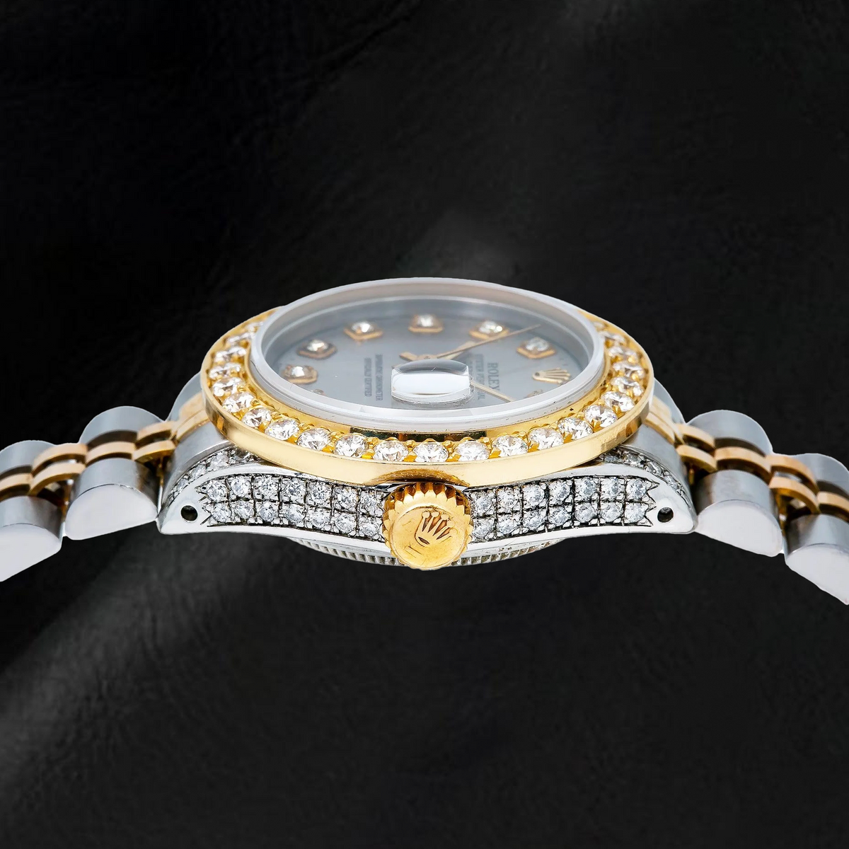 Rolex Datejust 69173 26mm Silver Diamond Dial Two Tone Jubilee Bracelet Watch
