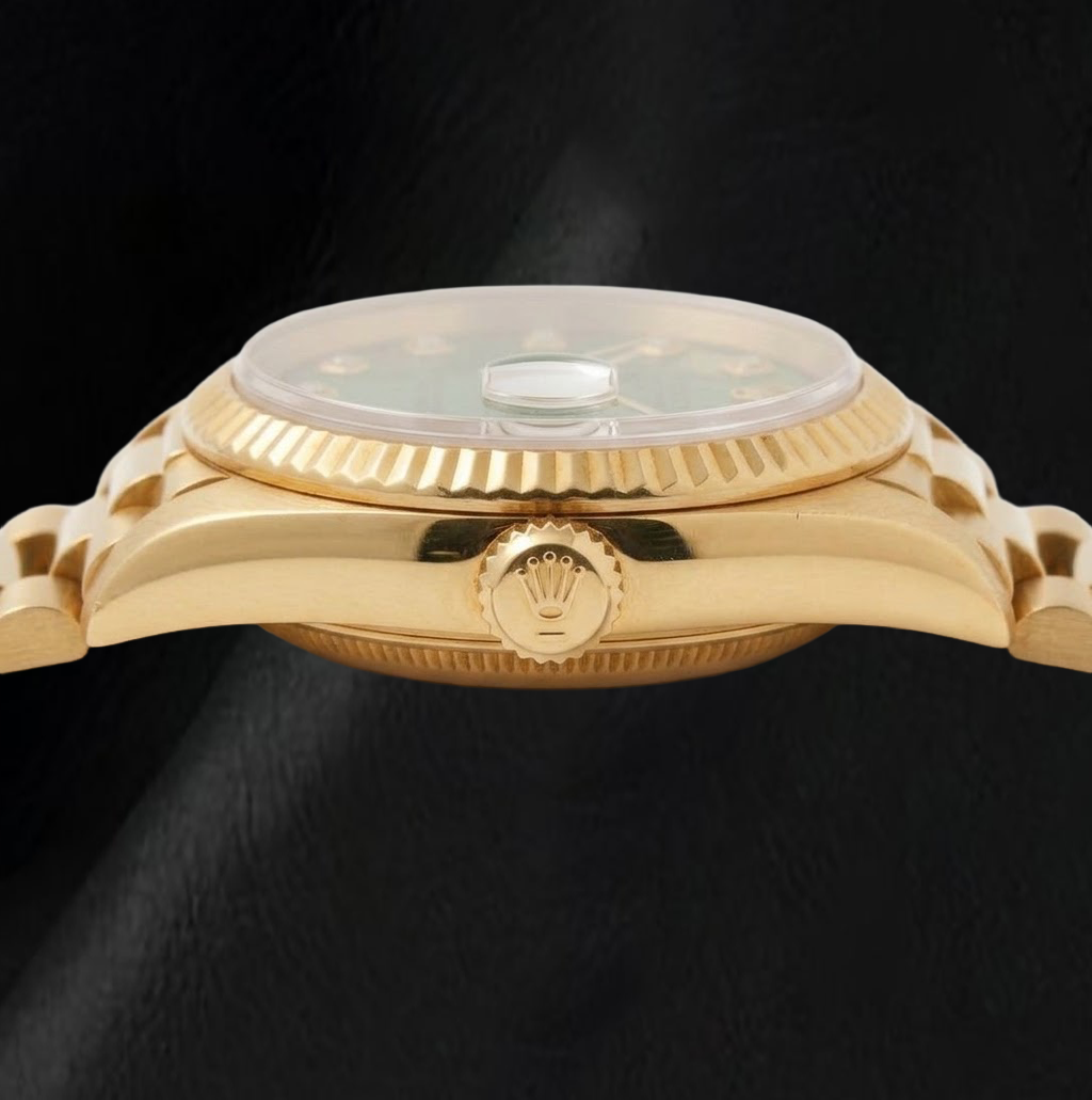 Rolex Datejust 69178 26mm Green Diamond Dial Yellow Gold Watch