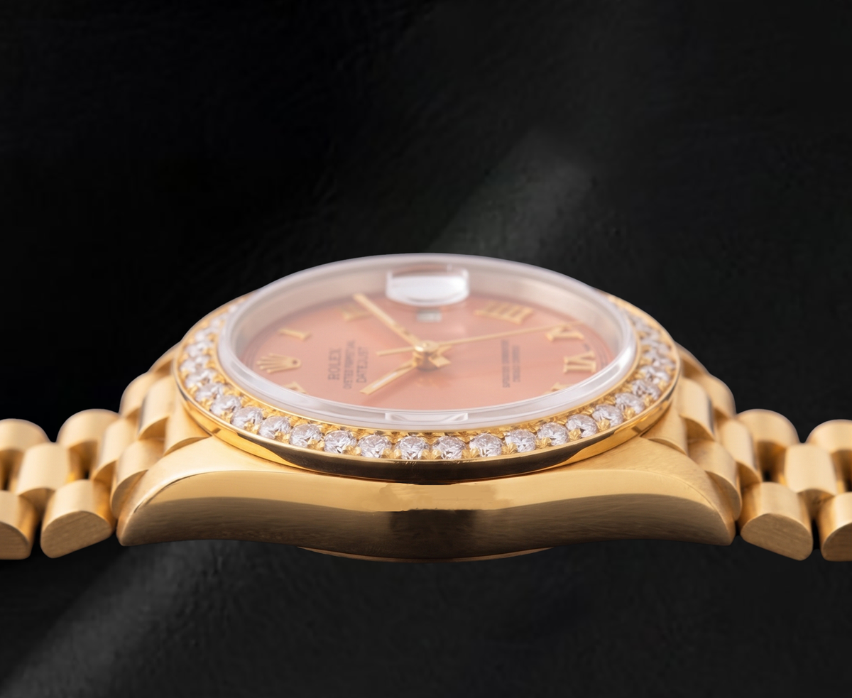 Rolex Datejust 69178 26mm Orange Roman Dial 18K Yellow Gold Watch