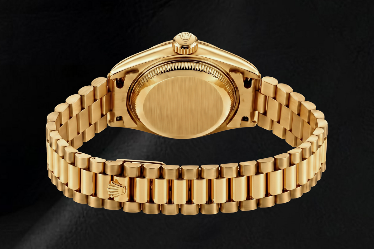 Rolex Datejust 69178 26mm Pink Mother of Pearl Diamond Dial Yellow Gold Watch