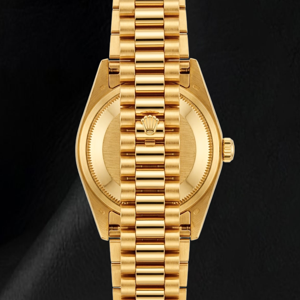 Rolex Datejust 69178 26mm Red Diamond Dial Yellow Gold President Bracelet 18K Watch