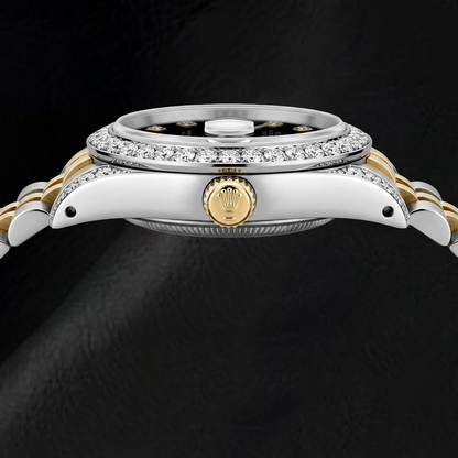 
Rolex Datejust 6917 26mm Black Diamond Dial Black String Diamond Dial Two Tone Watch
