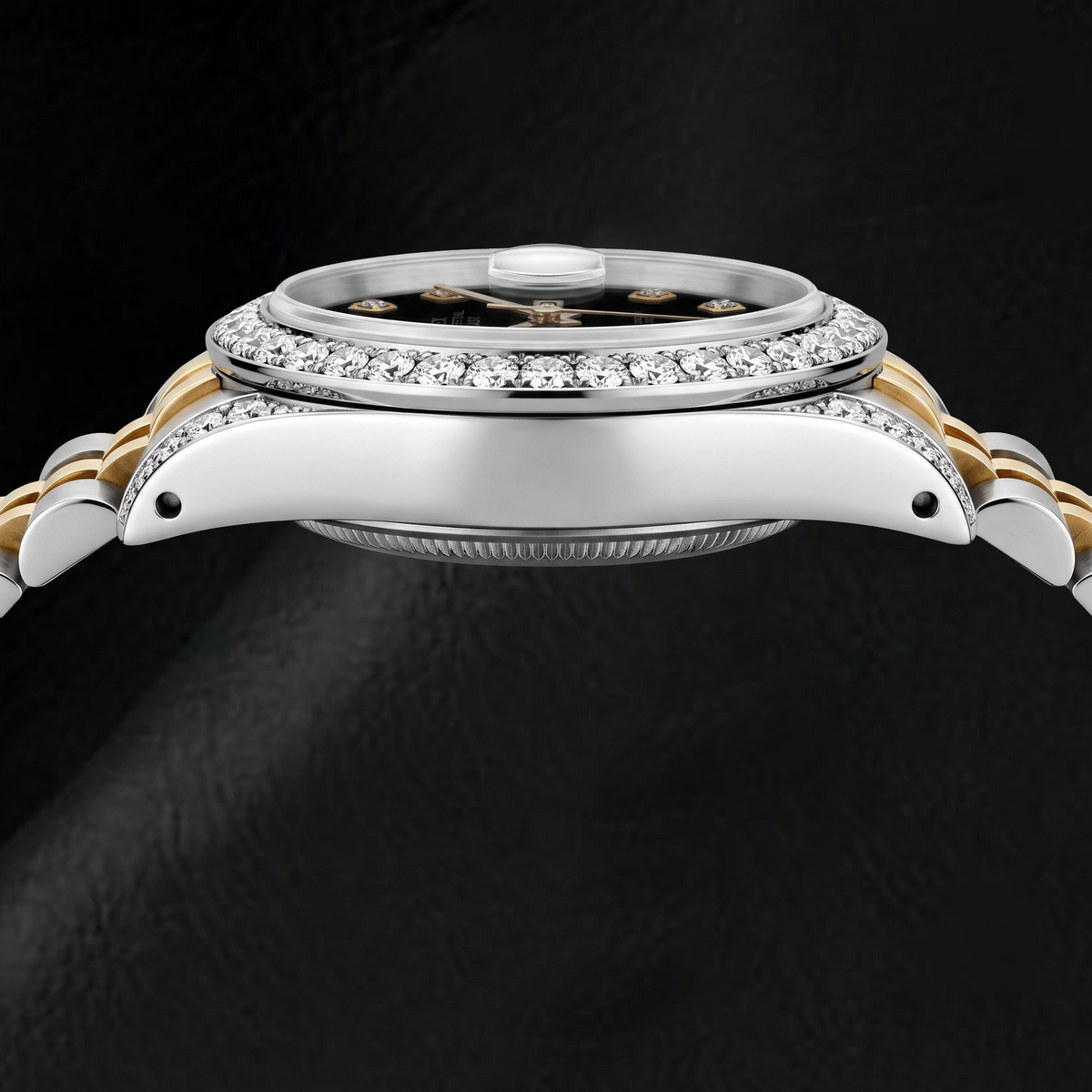 
Rolex Datejust 6917 26mm Black Diamond Dial Black String Diamond Dial Two Tone Watch
