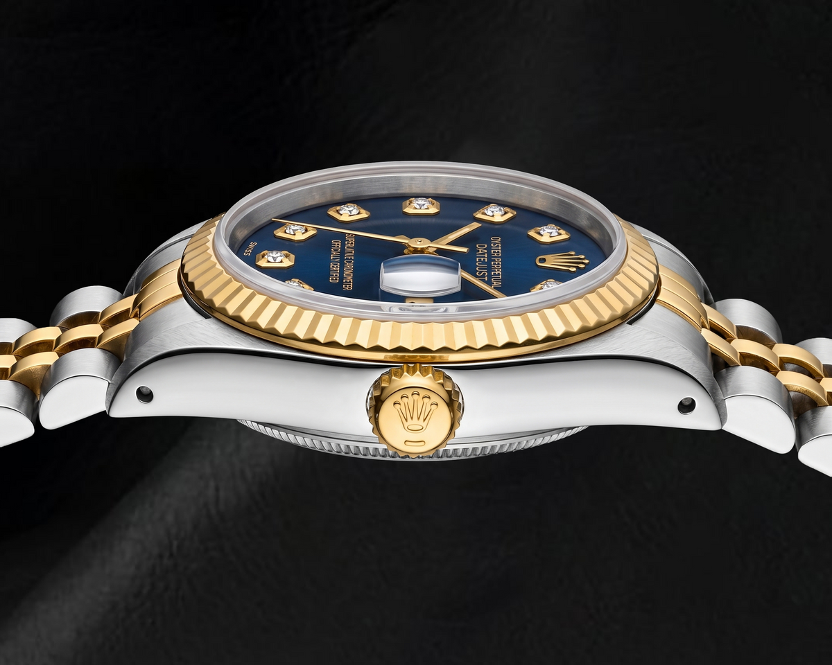 Rolex Datejust 6917 26mm Blue Diamond Dial Two Tone Watch