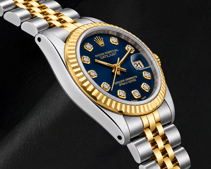 Rolex Datejust 6917 26mm Blue Diamond Dial Two Tone Watch