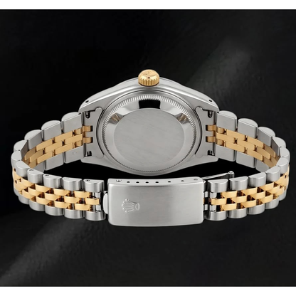 Rolex Datejust 6917 26mm Blue Stick Dial Fluted Bezel Two Tone Jubilee Bracelet Watch