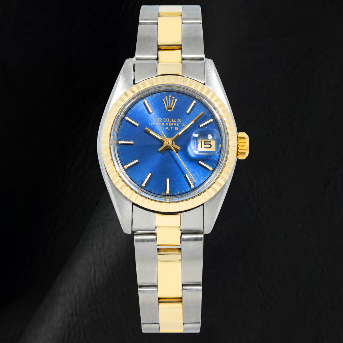 Rolex Datejust 6917 26mm Blue Stick Dial Two Tone Watch