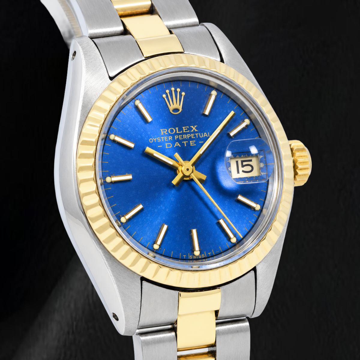 Rolex Datejust 6917 26mm Blue Stick Dial Two Tone Watch