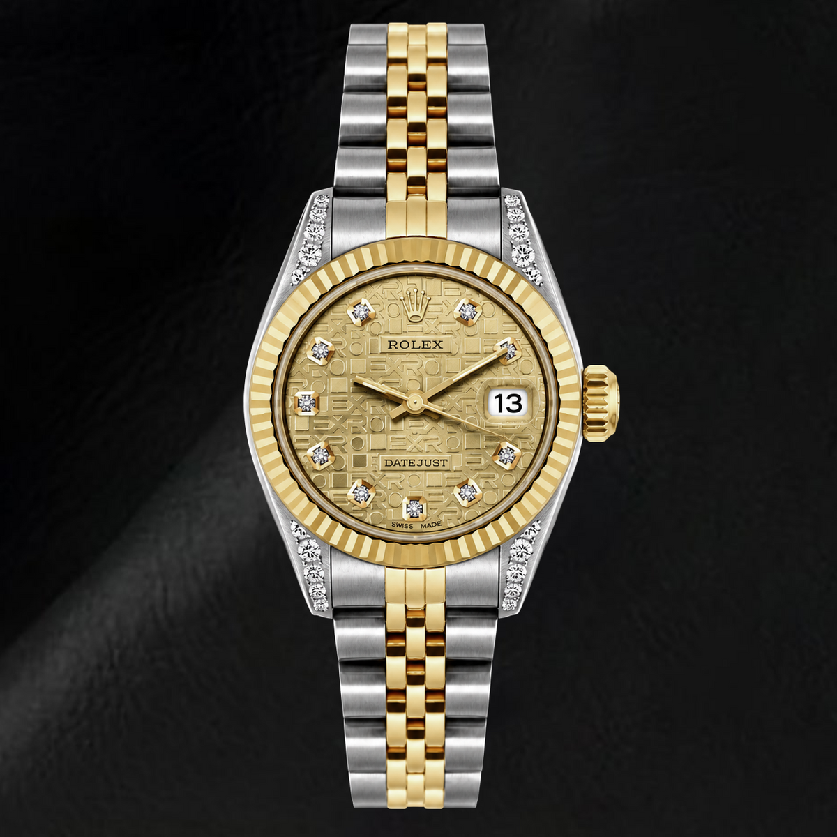 Rolex Datejust 6917 26mm Champagne Jubilee Diamond Dial Two Tone Watch