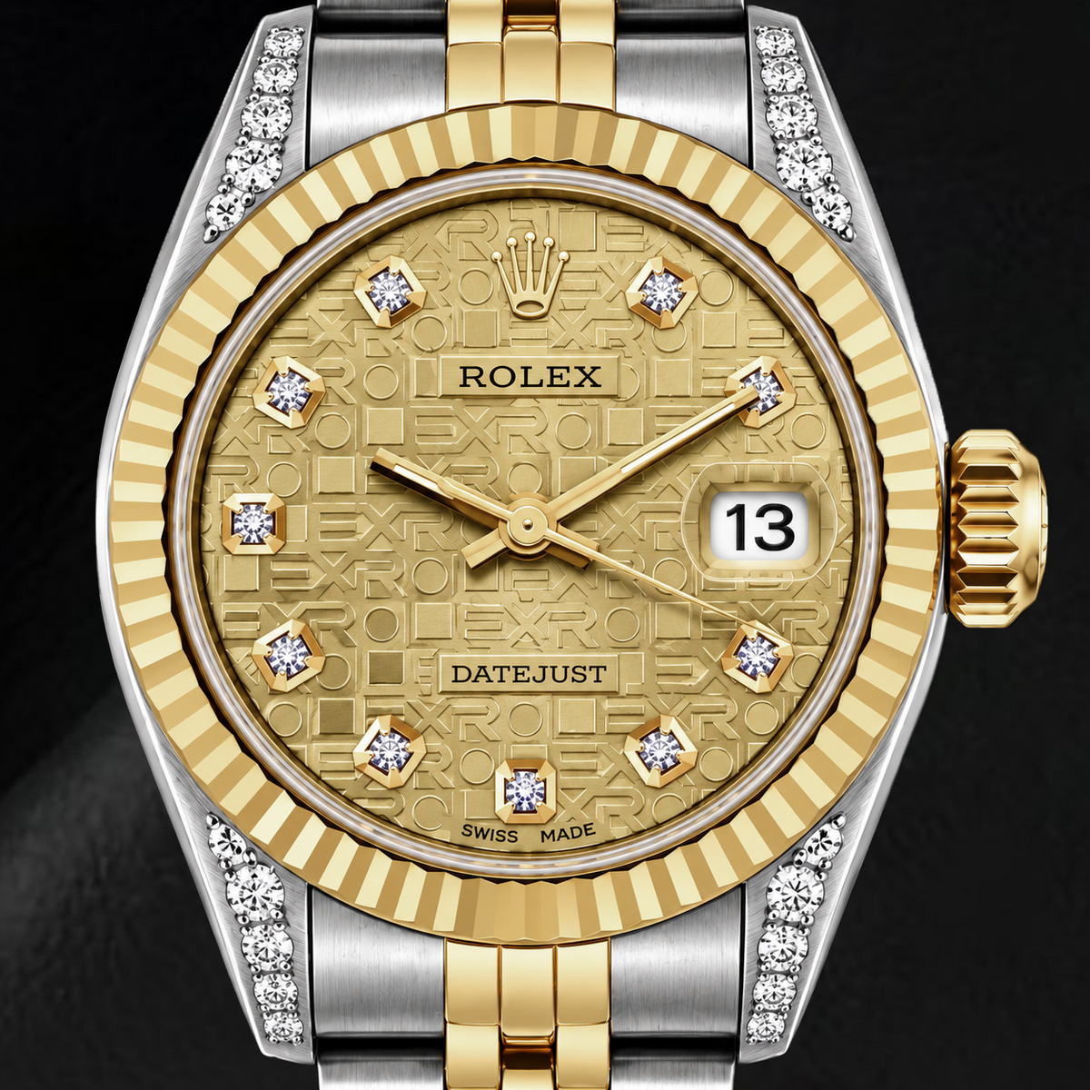 Rolex Datejust 6917 26mm Champagne Jubilee Diamond Dial Two Tone Watch