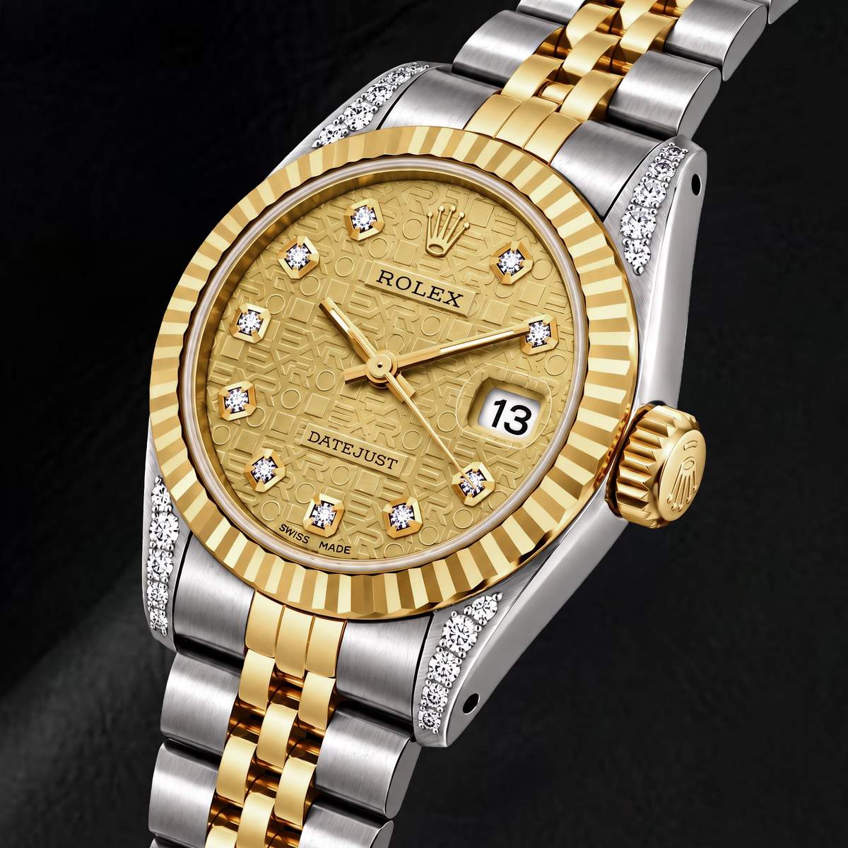 Rolex Datejust 6917 26mm Champagne Jubilee Diamond Dial Two Tone Watch