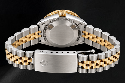 Rolex Datejust 6917 26mm Diamond Paved Roman Dial Two Tone Watch