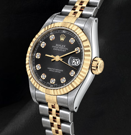 Rolex Datejust 6917 26mm Gray Diamond Dial Two Tone Watch