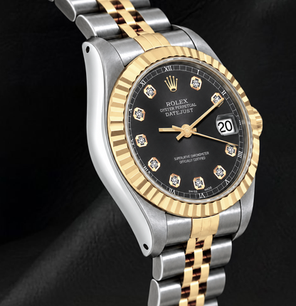 Rolex Datejust 6917 26mm Gray Diamond Dial Two Tone Watch