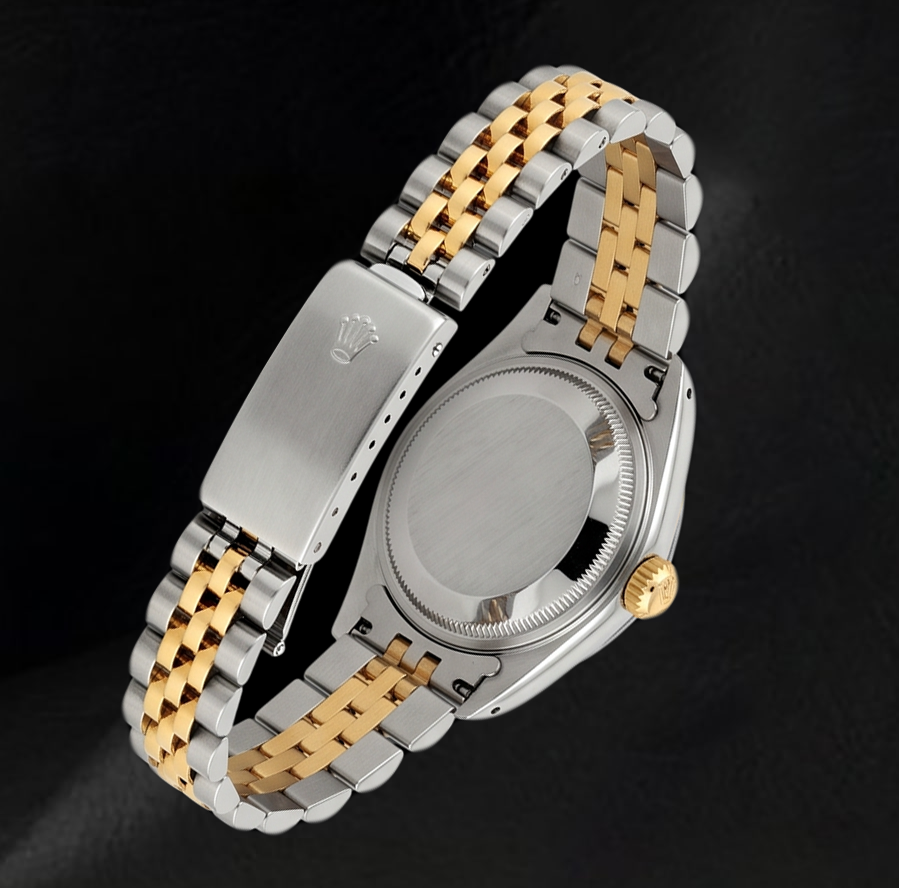 Rolex Datejust 6917 26mm Red Diamond Dial Diamond Two Tone Watch