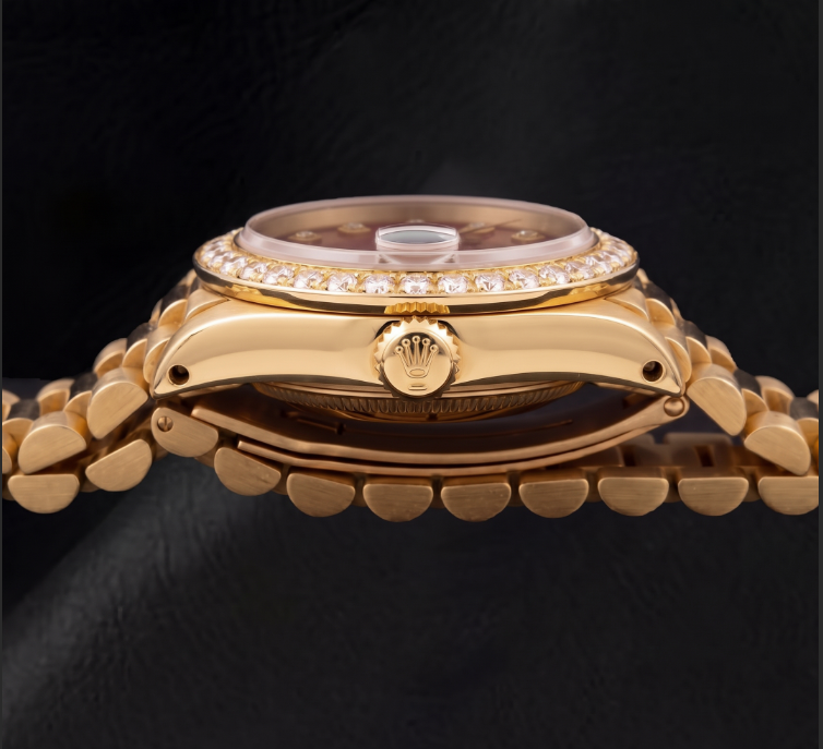Rolex Datejust 6917 26mm Red Diamond Dial Two Tone Watch