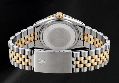 Rolex Datejust 6917 26mm White Mother of Pearl Diamond Dial Two Tone Watch