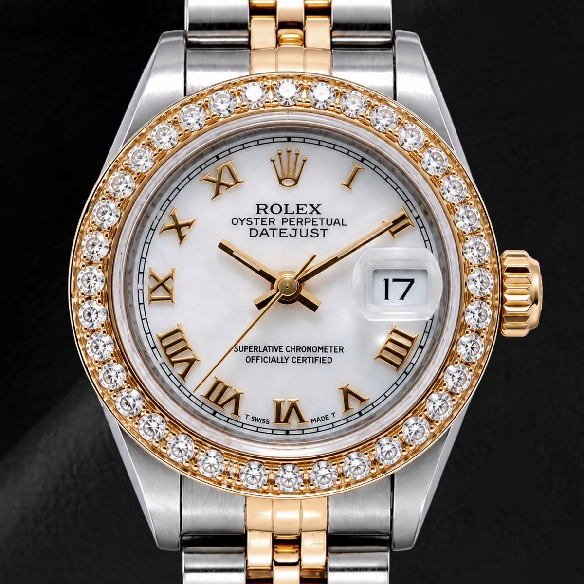 Rolex Datejust 6917 26mm White Roman Dial Two Tone Watch