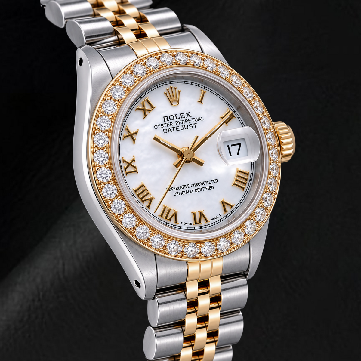 Rolex Datejust 6917 26mm White Roman Dial Two Tone Watch