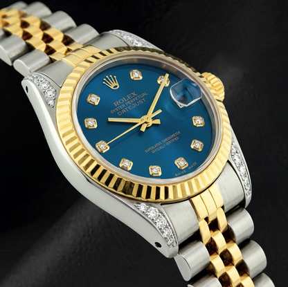 Rolex Datejust 6917 Blue Diamond Dial 26mm Two tone Watch