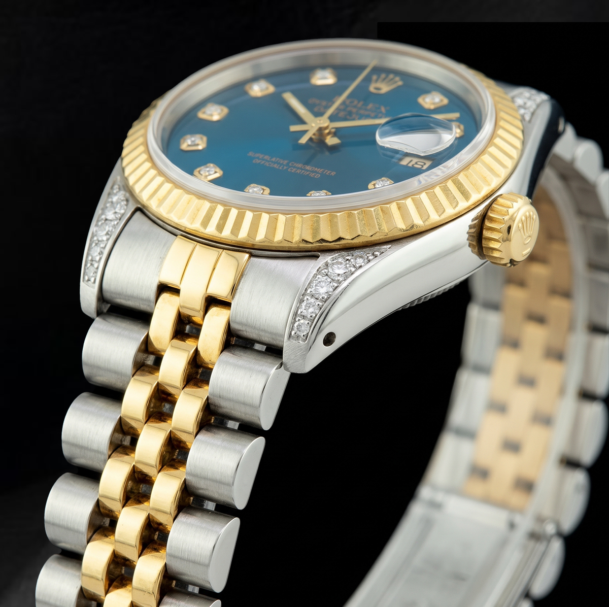 Rolex Datejust 6917 Blue Diamond Dial 26mm Two tone Watch